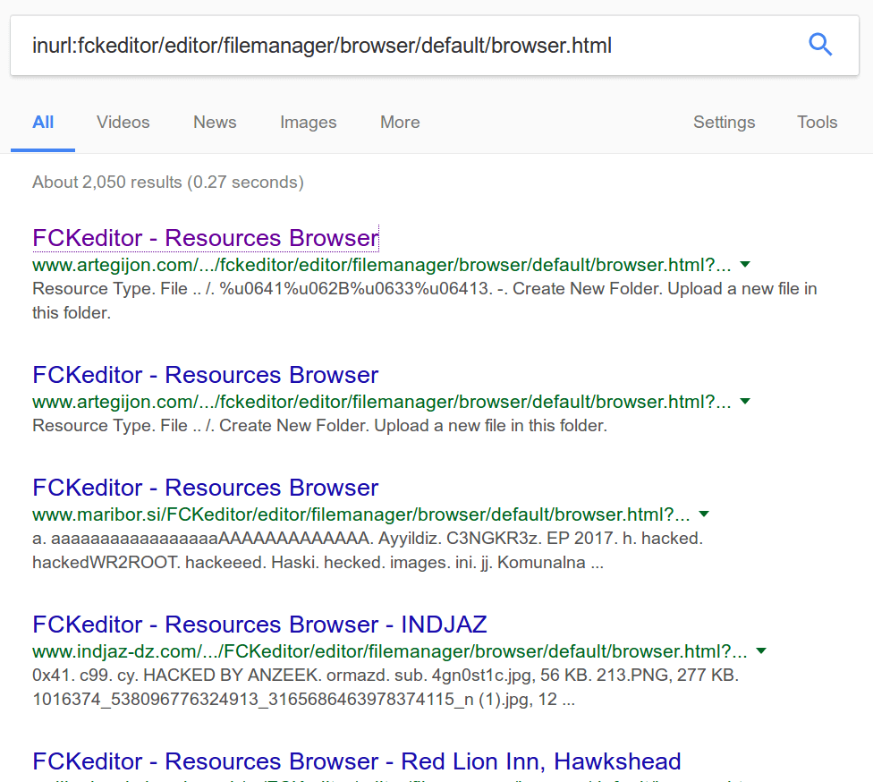 用谷歌搜索漏洞
