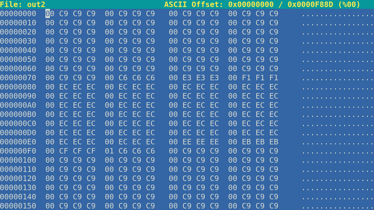 二进制编辑器查看其内容