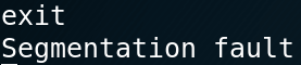 Segmentation fault