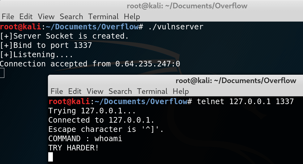 vulnserver交互截图